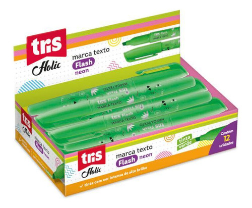 Caixa De Marca Texto Chanfrado 2-5mm Flash Tris Holic