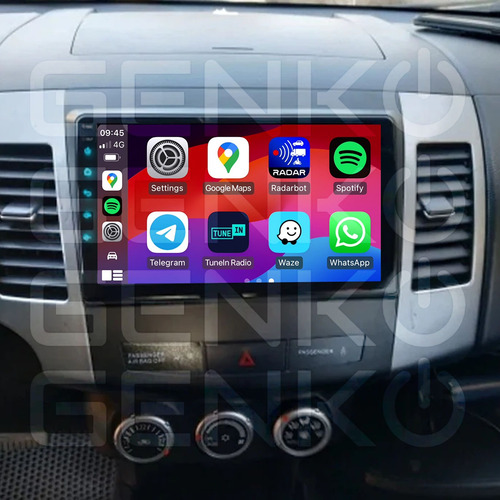 Multimidia Android 9pol Carplay Outlander 2006-13 Kit Pronto