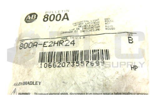 New Sealed Allen Bradley 800a-e2hr24 Red Indicateing Lig Ccd