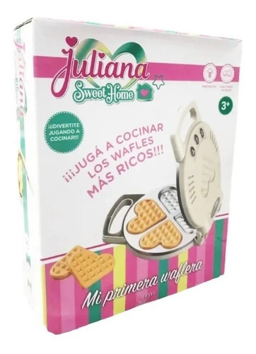 Imagen 4 de 6 de Juliana Sweet Home Mi Primera Waflera + 4 Waffles Corazón