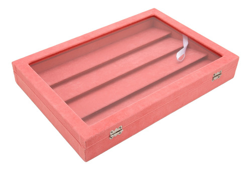 Vitrina Esmaltada, Grande, Elegante, Rosa, De Madera Maciza