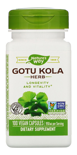 Natures Way Gotu Kola Herb Hierba Gotu Kola 100caps