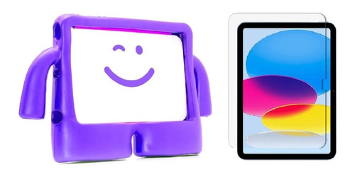 Protector Funda Niños + Vidrio Antigolpes Para iPad 10 2023