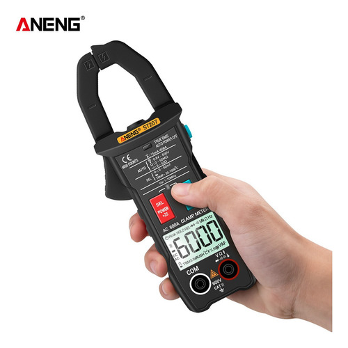 Pinza Amperimétrica Negra True Rms Con Control De Aplicación