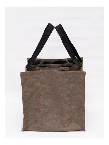 Bolsa Para 9 Botellas Super Compras Verde Musgo