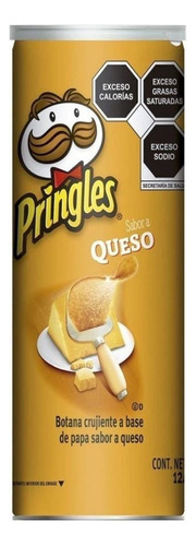 Pringles Papas botana base de papa sabor Queso 124 Gramos