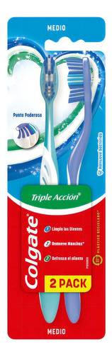 Colgate Cepillo Dental Triple Acción Mediano 2x1