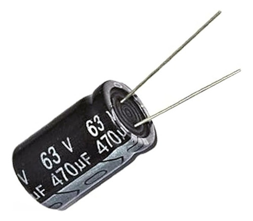 10 Condensadores Electroliticos 63v 470uf 105° Grados