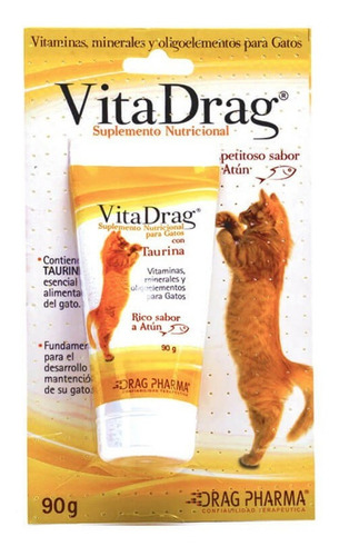 Vitadrag Pasta - Multivitaminico Para Gatos 90 Grs 