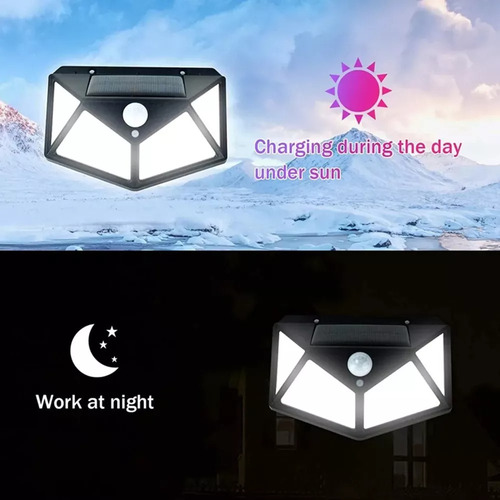 Luz Solar Led Sensor De Pare Impermeable Movimiento Lámpara