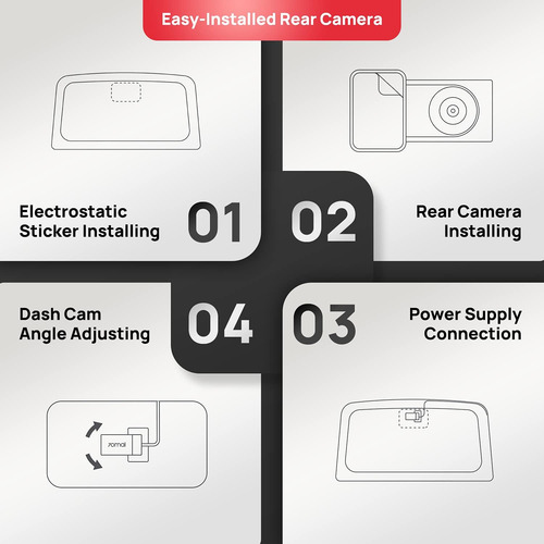 70mai Rear Camera Rc06, 1080p, 130° Fov, Backup Camera Fo...