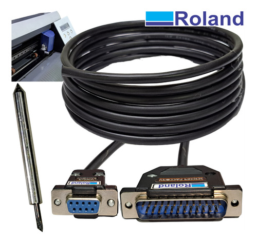 Cable Serial P/ Roland Db25- Db9 3 Mt Rs232 + Navaja