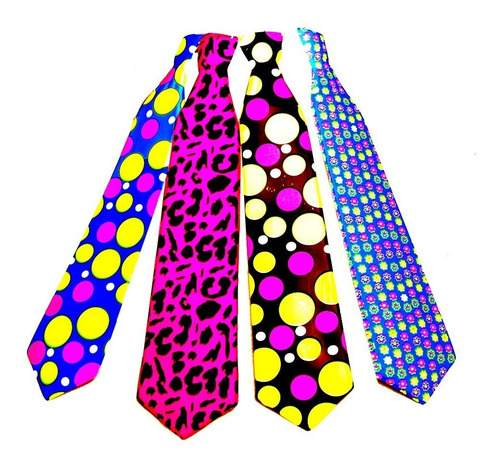 Corbata Fluo × 12 - Cienfuegos Cotillón Color Amarillo