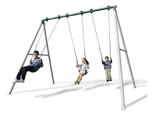 Columpio Mecedora Para Niños 3 Asientos Juego Exterior