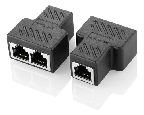 1 A 2 Lan Ethernet Red Rj45 Divisor Extensor Plug Adaptador 