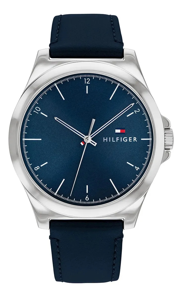 Relógio Tommy Hilfiger Norris Masculino Couro Azul - 1710666