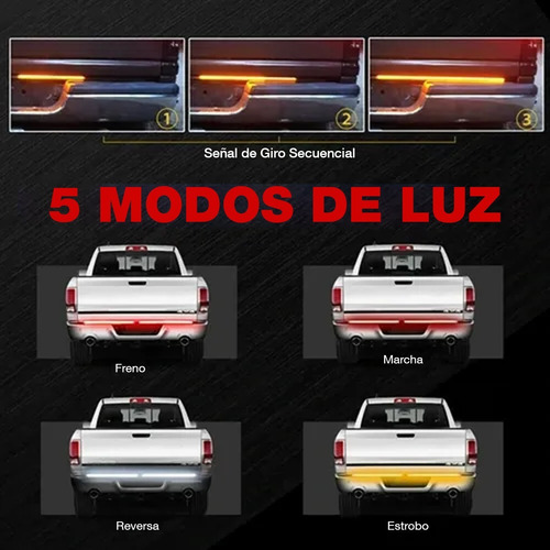 Mictuning Barra Luz Triple Led Puerta Trasera Aluminio 60in