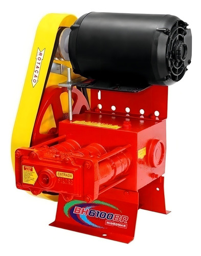 Lavadora Fixa Com Motor Trifásico Bh 6100 Hidromar Cor Vermelho