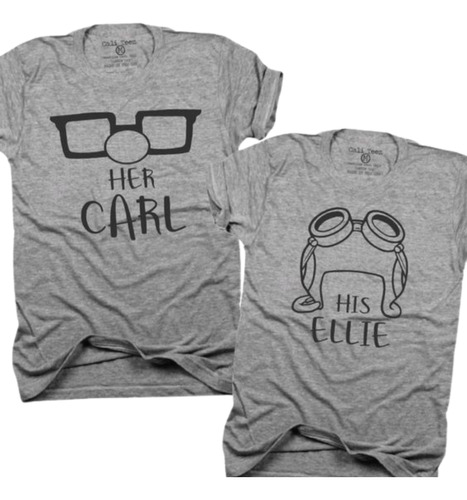 Camiseta Ellie Y Carl, Playera Pareja Aventura Amor