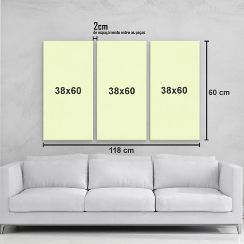 Imagem 3 de 3 de Trio De Quadros Mdf Com Foto- Impressão Vinil