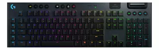 TECLADO GAMER BLUETOOTH LOGITECH G SERIE G G915 QWERTY GL TACTILE INGLÉS US COLOR NEGRO CON LUZ RGB