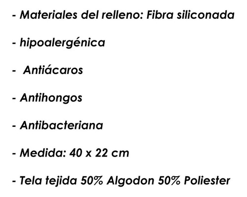 Almohada Cuna Bebe Basica Relleno Mullido Soft Siliconado