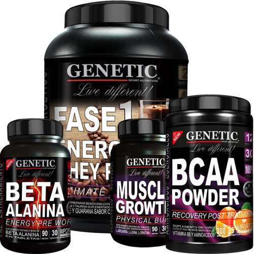 N° 1 Proteina Fase 1 Bcaa Beta Alanina Muscle Growth Genetic