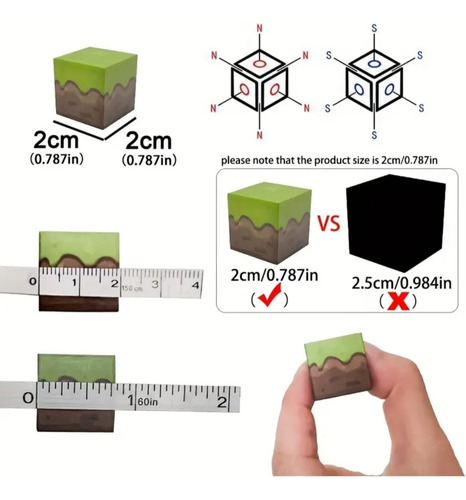 Bloco Magnético Minecraft Pomar Promoção 128 Peças 4 Bonecos 108 Minecraft Floresta