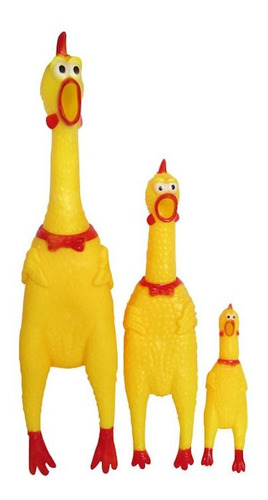 Pollo Chillon Hule Juguete Broma Para Asustar Grande 38cm