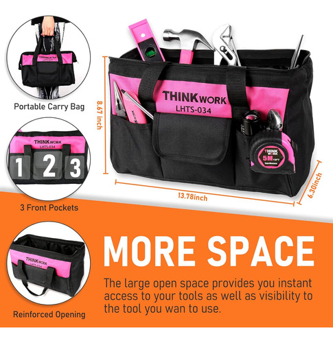 Thinkwork Pink Tool Set - 207 Piece Lady's Portable Home ...
