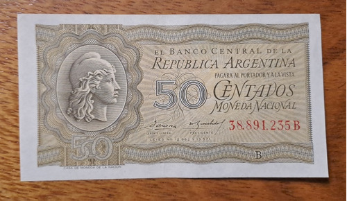 Bottero N 1905 Billete 50 Centavos. Excelente  !!!