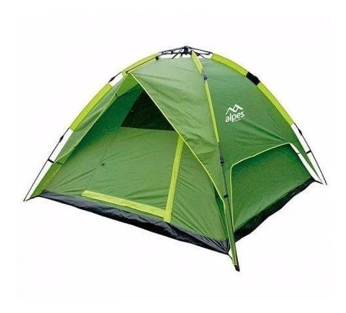 Carpa Automatica 4 Personas Alpes, Armado Facil Color Verde