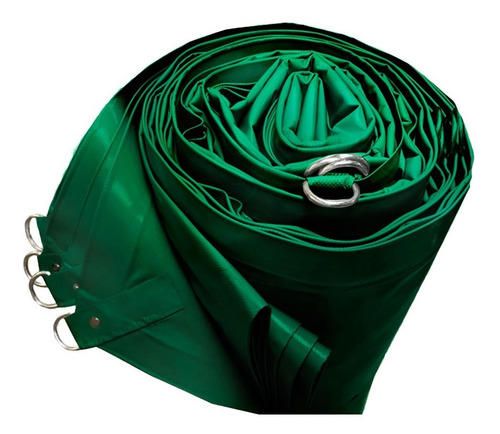 Lona 4 X 9 Mt F610 Cubierta Camionera Remolque Tolva Trailer Color Verde Bosque