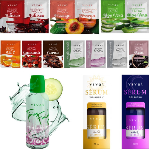 Imagem 10 de 10 de Kit Skincare Completo Máscara Tônico Sérum Gel Esfoliante