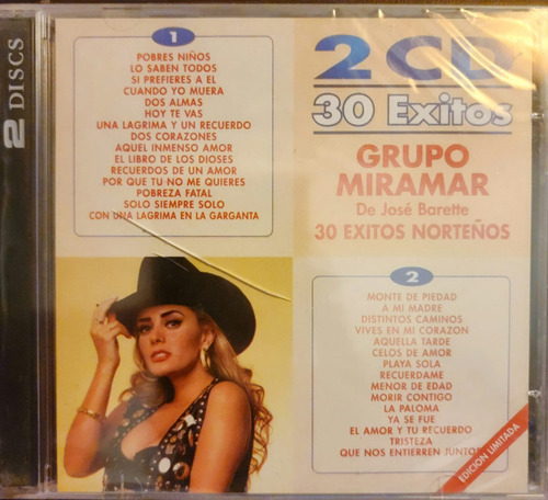 Cd Grupo Miramar Jose Barrete - 30 Exitos Nortenos 2cds