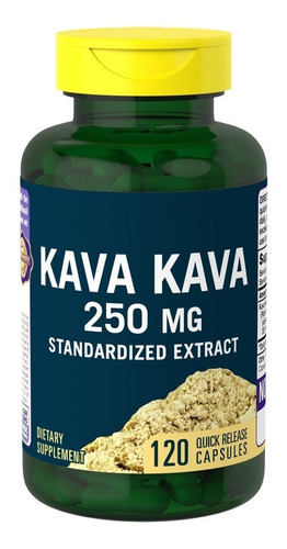 Kava Kava Extracto Estandarizado 250 Mg 120 Cap Nootropico