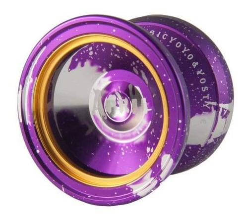 Imagem 2 de 5 de Yoyo Freestyle April Profissional Roxo Prata Dourado Ioiô