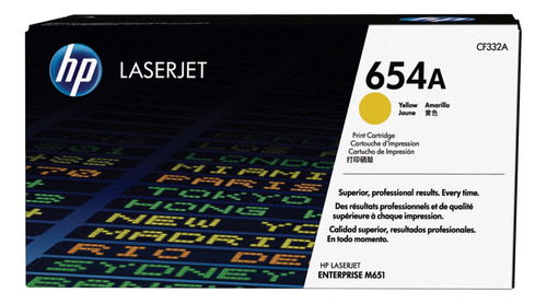 Toner Hp Cf332a Amarillo Original 654a Laserjet Hp M680 M651