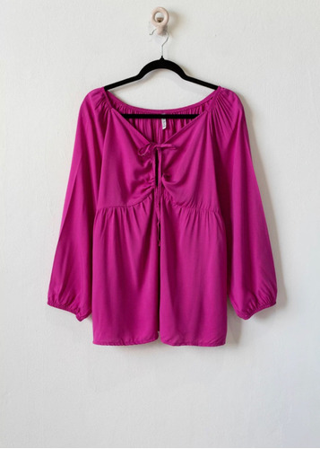 Blusa Con Frunce En Cuello Talles Grandes/especiales