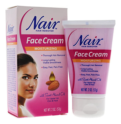 Crema Depiladora Facial Hidratante Nair, 2 Onzas, 2 Onza