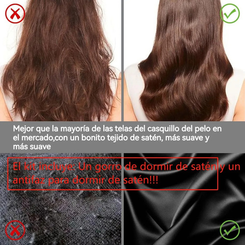 3pzs Gorro De Seda Para Dormir Y Máscara De Ojo Para Mujer