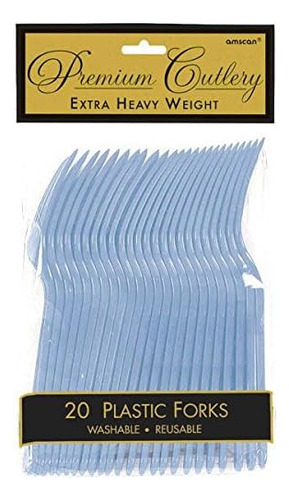Tenedores De Plástico Pesado De Color Azul Pastel, 20 ...