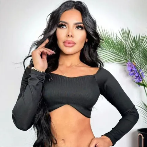 Blusa top crop sale
