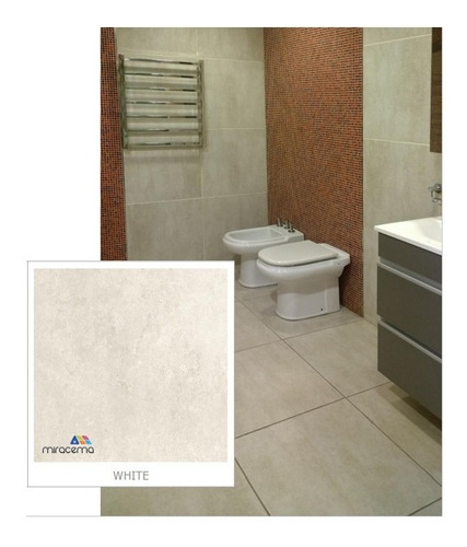 Porcelanato Alberdi Metropolitan White 57x57, 2da Cal