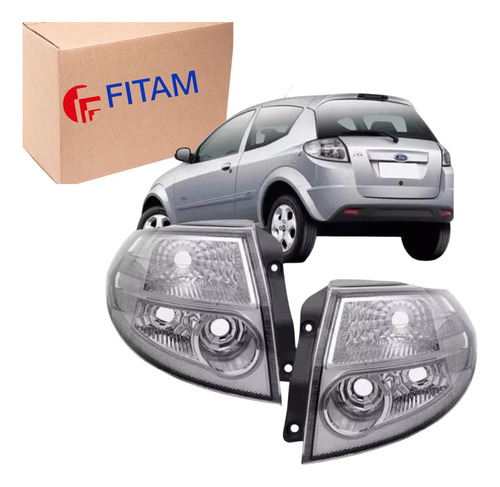 Par Lanternas Traseira Ford Ka 2008 09 2010 2011 2012 Fitam