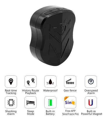 Gps Localizador Tracker Sinotrack St-915 Magnetico Auto 4g Negro América Del Norte