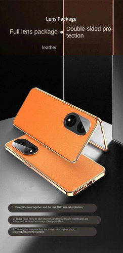 Funda De Piel Para Oppo Find X8 Pro A78 A79 A80 A98 A3 Pro 5g Lock Hebilla Funda De Lente De Vidrio Templado De Doble Cara