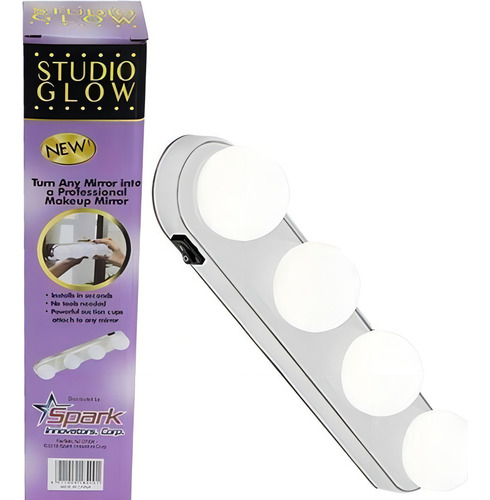 Studio Glow Arandela De Espelho Camarim 4 Lampadas Portátil