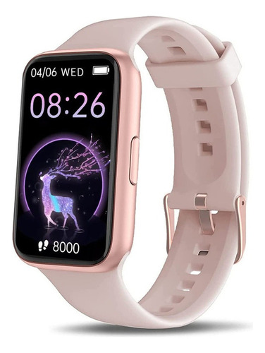 Reloj Inteligente Para Mujer Bluetooth Sports Health Color De La Caja Rosa