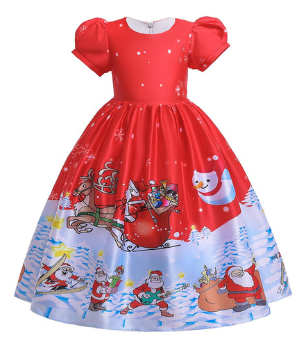 Vestido De Año Nuevo Para Niñas, Princesa Navideña, Largo, E